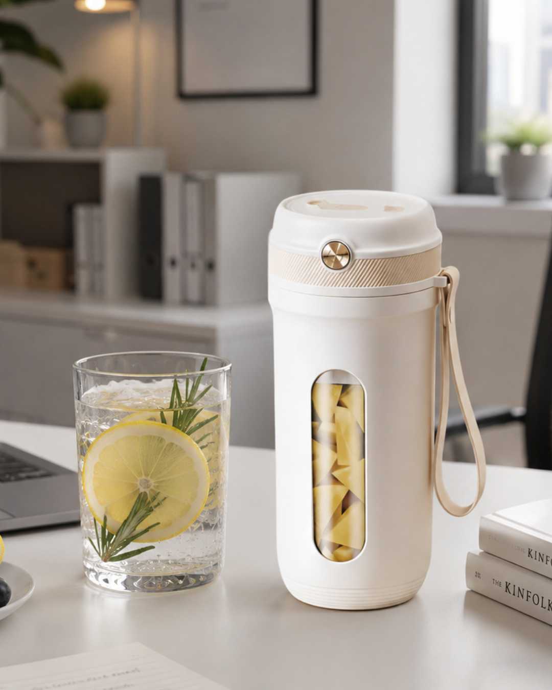 2-54 USB Şarjlı Mini Smoothie Blender Pratik Meyve Karıştırıcı 350 ML - Vipsepet - Görsel 1
