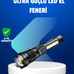 Güçlü LED El Feneri Şarj Edilebilir Çok Modlu - Vipsepet