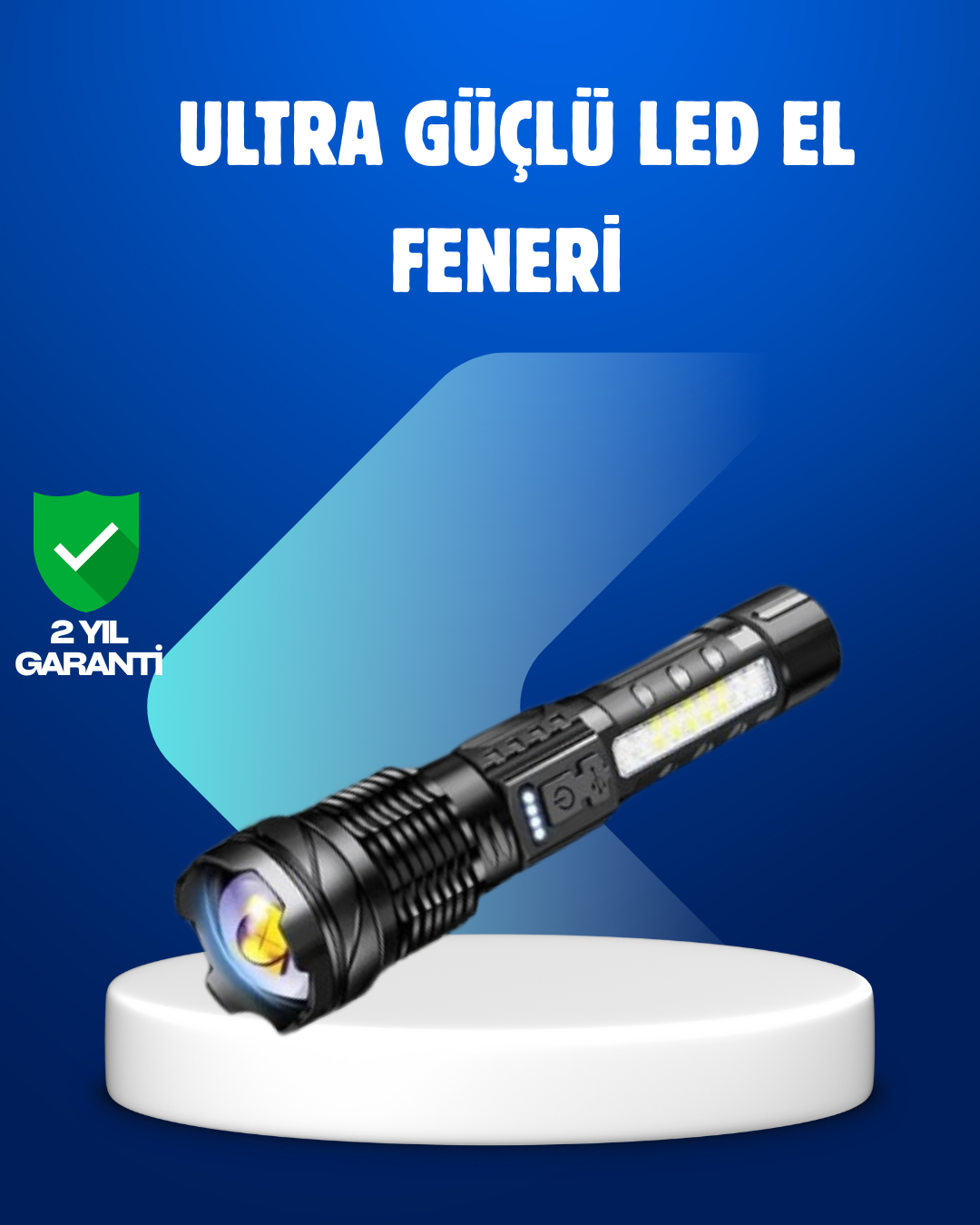 2-56 Güçlü LED El Feneri Şarj Edilebilir Çok Modlu - Vipsepet - Görsel 1