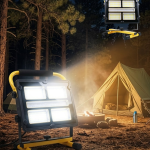 Solar ve USB Şarjlı Güçlü LED Çalışma Lambası Ayarlanabilir Açılı Kamp Feneri - Vipsepet