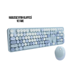 Kablosuz Klavye Mouse Seti mavi - Vipsepet