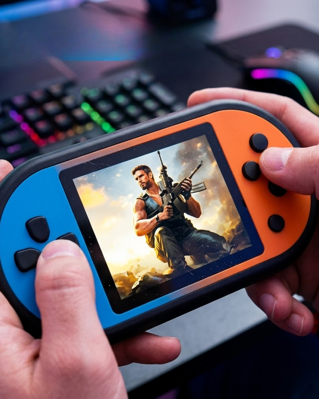 2-60 Mario Oyunlu Mini El Konsolu Yüksek Çözünürlüklü Retro Oyun Cihazı - Vipsepet - Görsel 1