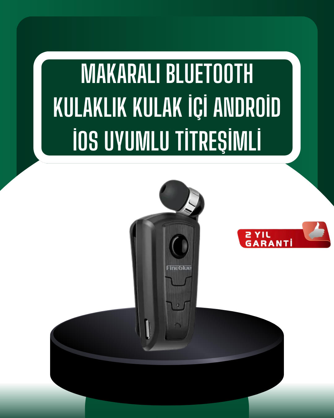 2-63 Titreşimli Bluetooth Kulaklık Fineblue F910 Uzun Pil Ömrü - vipsepet - Görsel 1