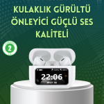 Yüksek Bass ve Güçlü Ses Özellikli Akıllı Bluetooth Kulaklık Dokunmatik Kontrol - vipsepet