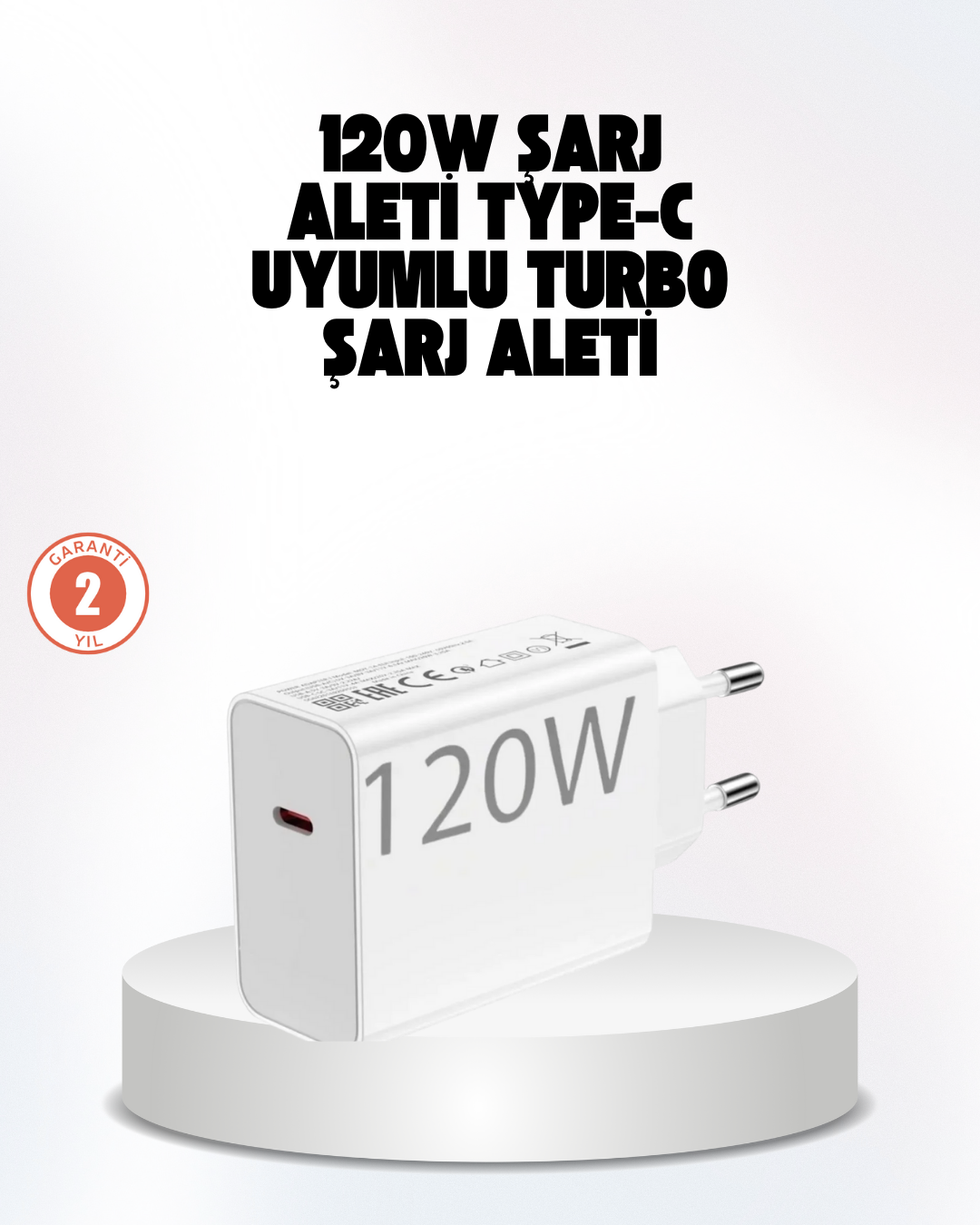 2-65 120W Güçlü Hızlı Şarj Adaptörü ve Type-C Kablo Seti – Güvenli Şarj Teknolojisi - Vipsepet - Görsel 1