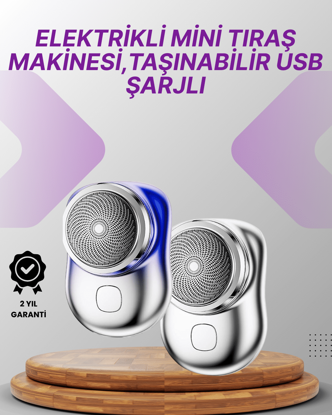 2 Komple Vücut İçin Taşınabilir Elektrikli Tıraş Cihazı - vipsepet - Görsel 1