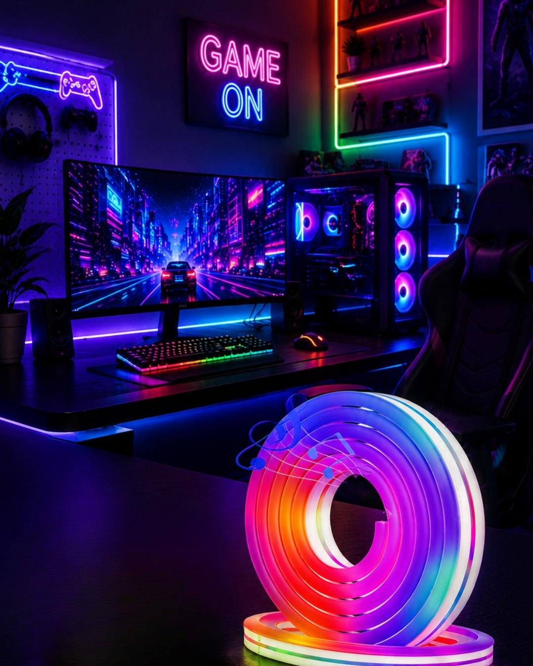 2-68 Uygulama Kontrollü RGB Neon Led Şerit Işık 16 Milyon Renk Destekli - Vipsepet - Görsel 1