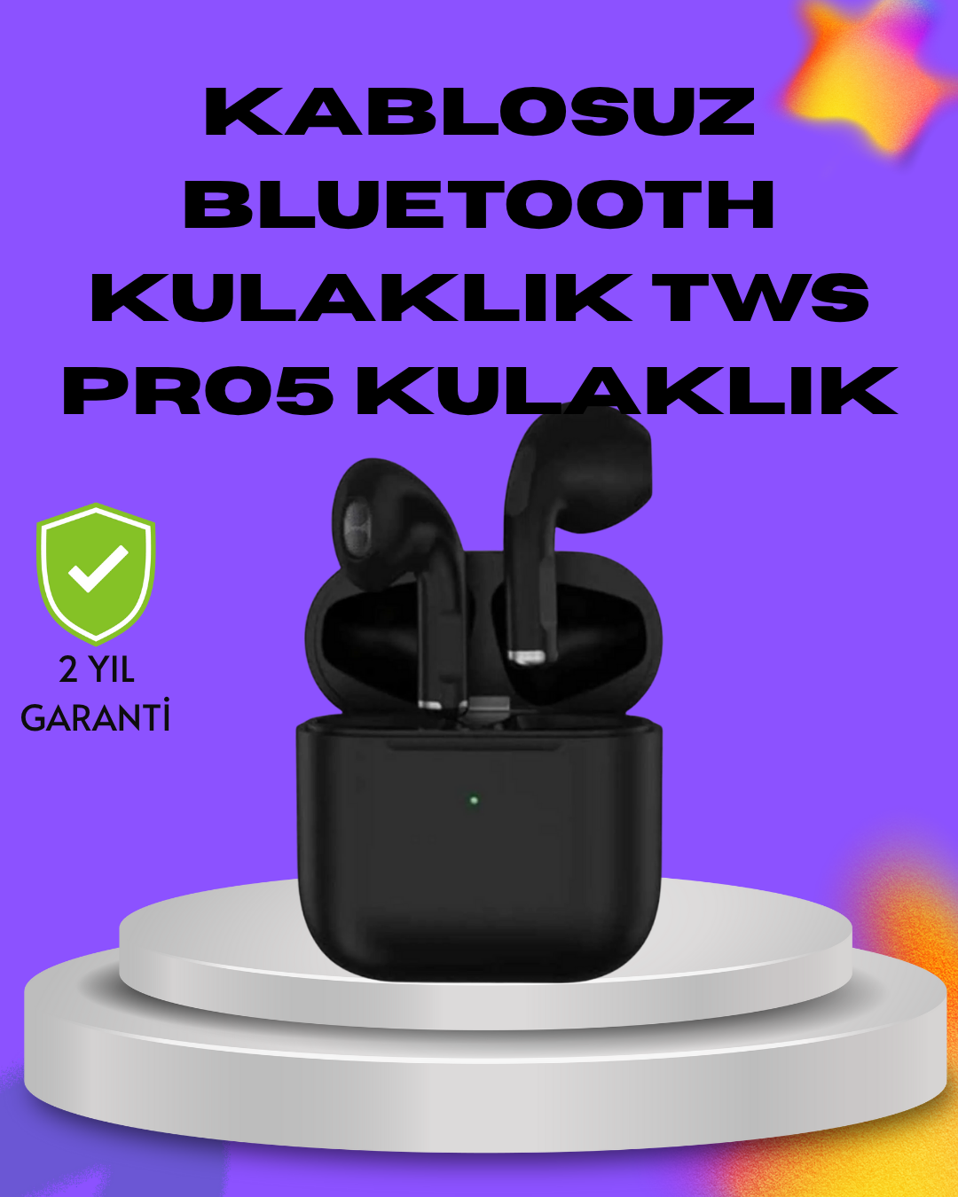 2-69 TWS Pro 5 – 3D HD Ses Kalitesi ve Gelişmiş Ses Yalıtımı - vipsepet - Görsel 1
