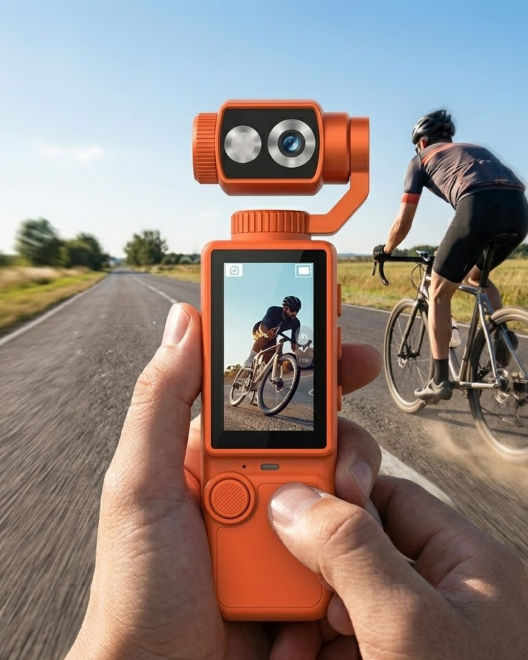 2-69 4K Video Çekim Özellikli Gimbal Kamera 180 Derece Dönebilen Lens Stabil Çekim - Vipsepet - Görsel 1