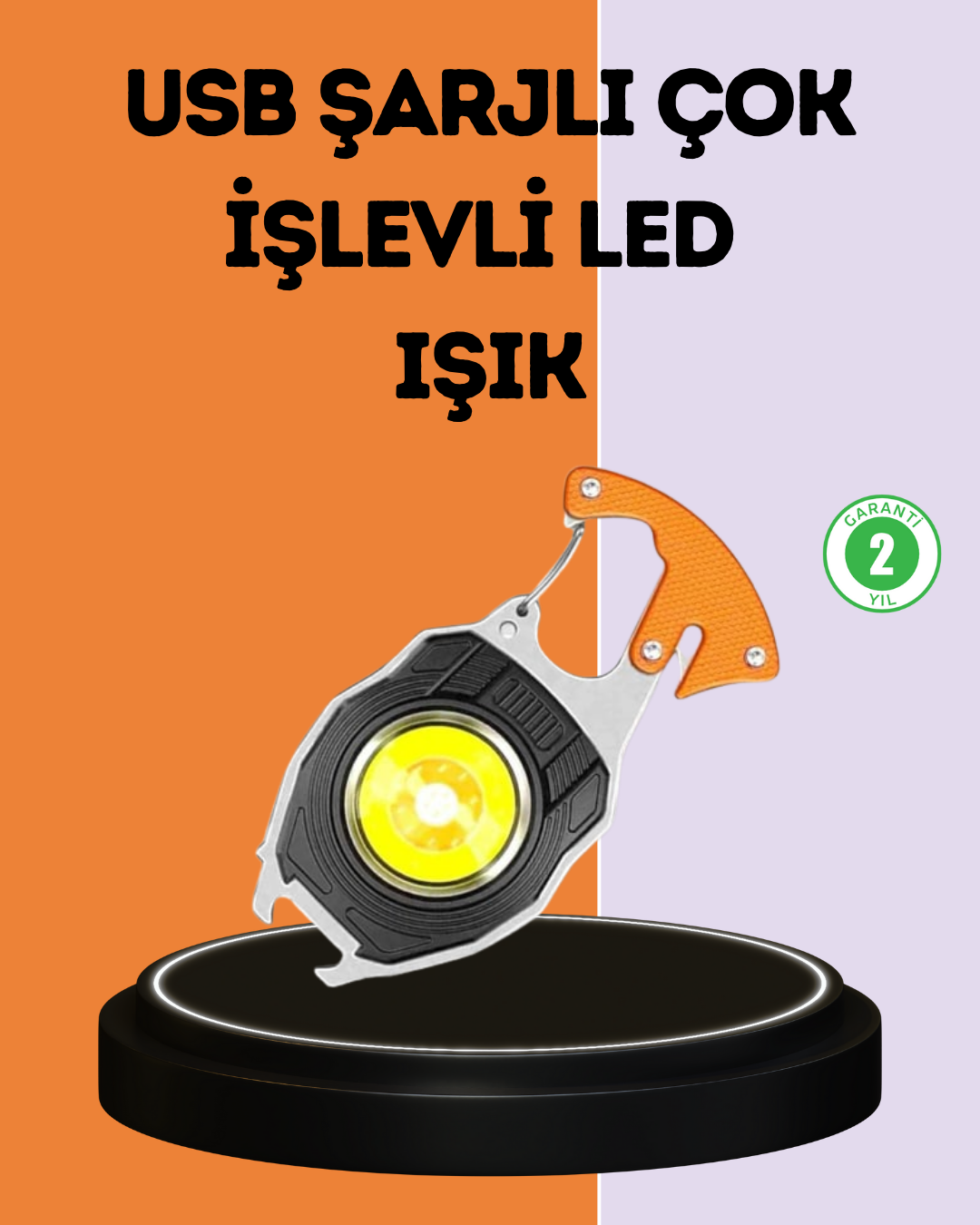 2-71 LED Işıklı Acil Durum Düdüklü Anahtarlık Fener - Vipsepet - Görsel 1