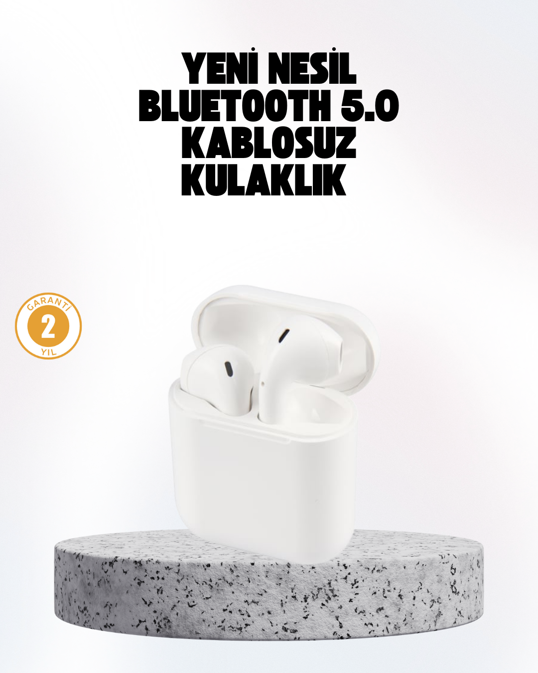 2-73 Hızlı Şarj Destekli 2. Nesil Bluetooth 5.0 Ergonomik Kulaklık - vipsepet - Görsel 1