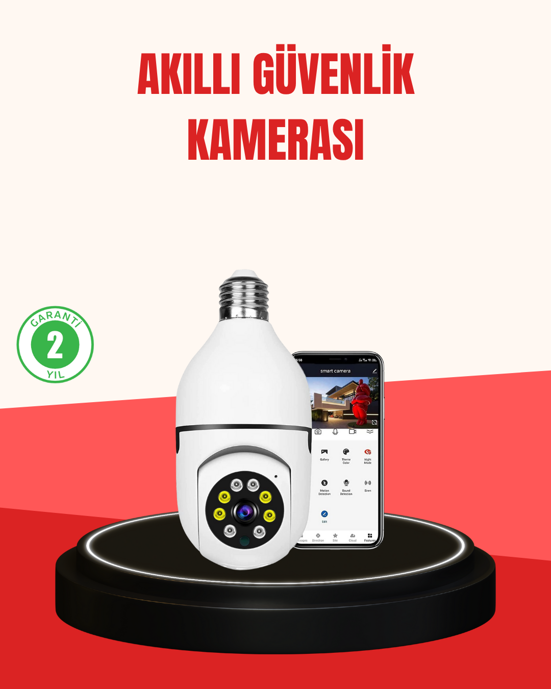 2-77 Hareket Algılamalı Kablosuz Akıllı Ev Güvenlik Kamerası - Vipsepet - Görsel 1