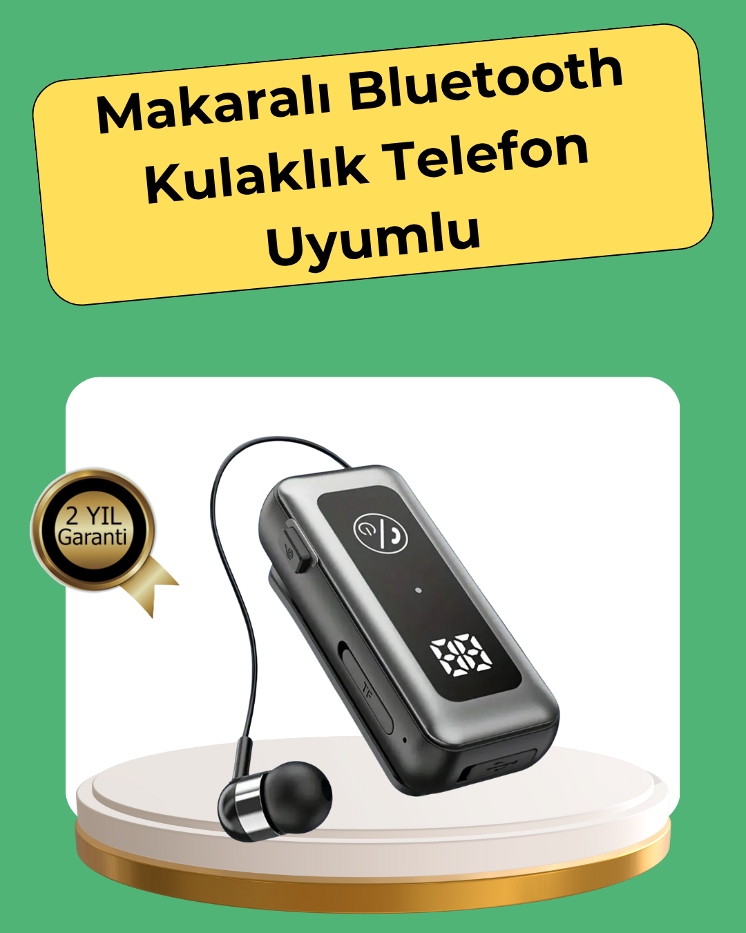 2-78 Hafıza Kartı Destekli Bluetooth 5.2 Kulaklık – İki Cihaza Bağlanma Özelliği - vipsepet - Görsel 1