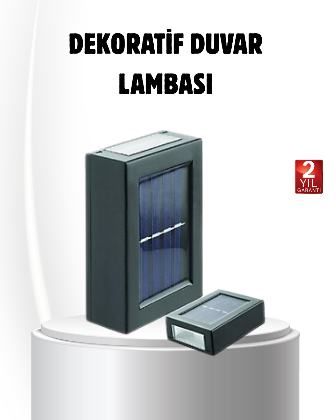 2-80 Solar Güçlü 6 LED Dış Mekan Lambası – Otomatik Aç/Kapa Işık Sensörlü Aydınlatma - Vipsepet - Görsel 1