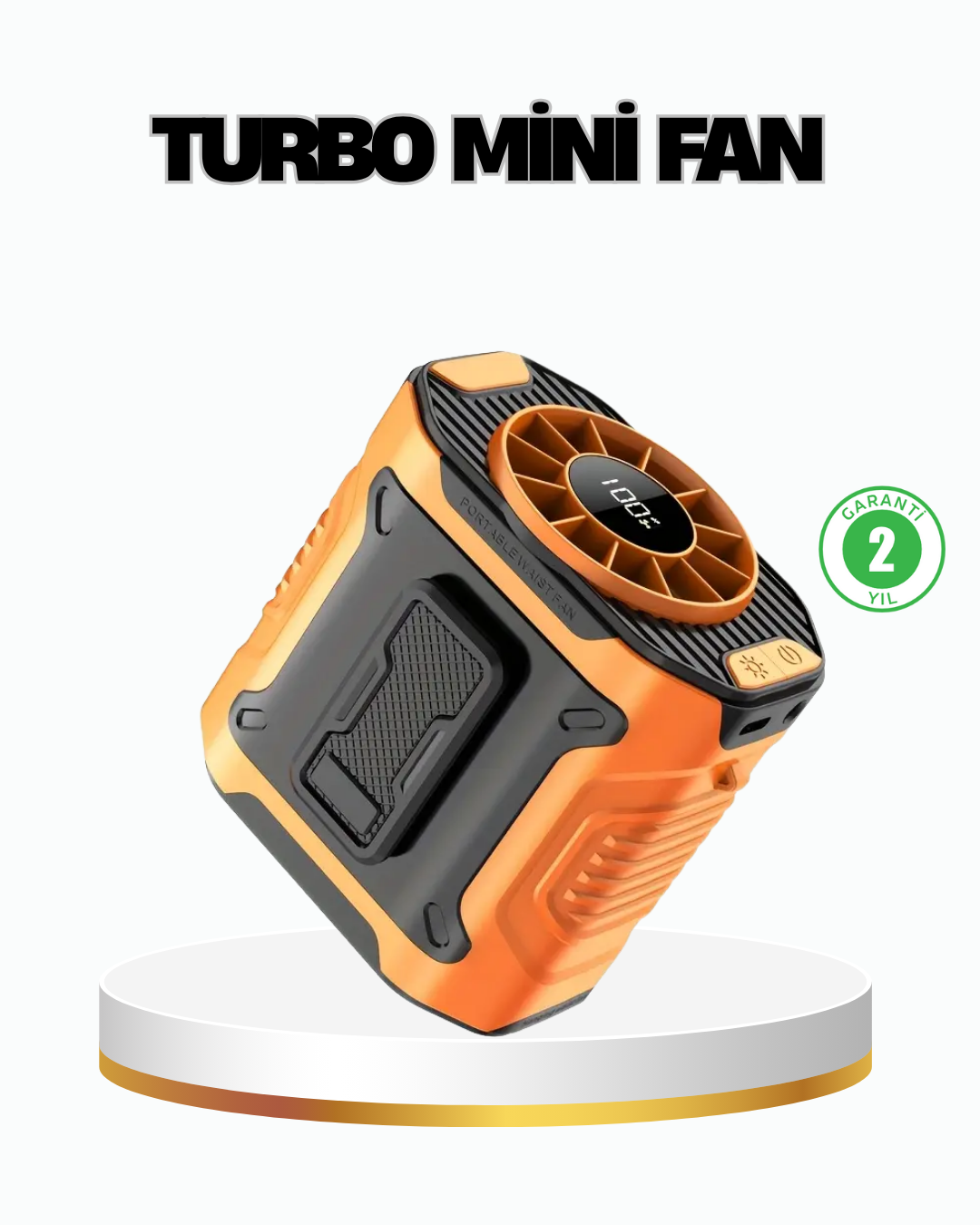 2-84 Turbo Mini Taşınabilir Fan – 100 Kademeli Dijital Hız Kontrolü ve Type-C Şarj - Vipsepet - Görsel 1