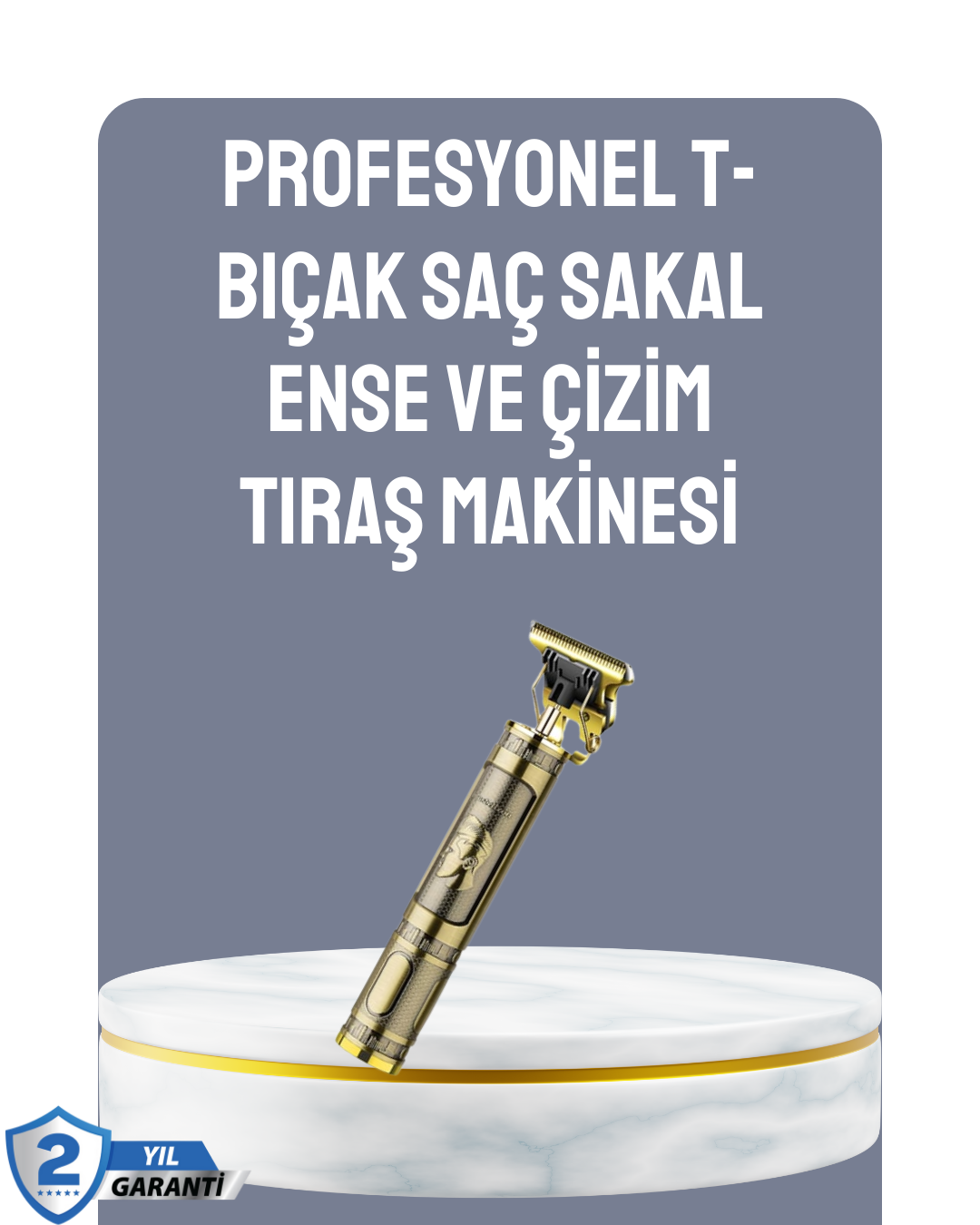 2-84 LCD Ekranlı Şarjlı Tıraş Makinesi Erkek Saç Sakal Kesme - vipsepet - Görsel 1