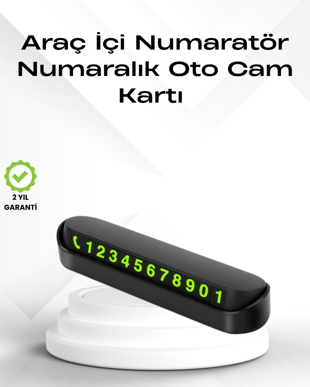 2-85 Fosforlu Işıltı ile Araç İçi Telefon Numaratörü – Güvenli Parkın Anahtarı - Vipsepet - Görsel 1