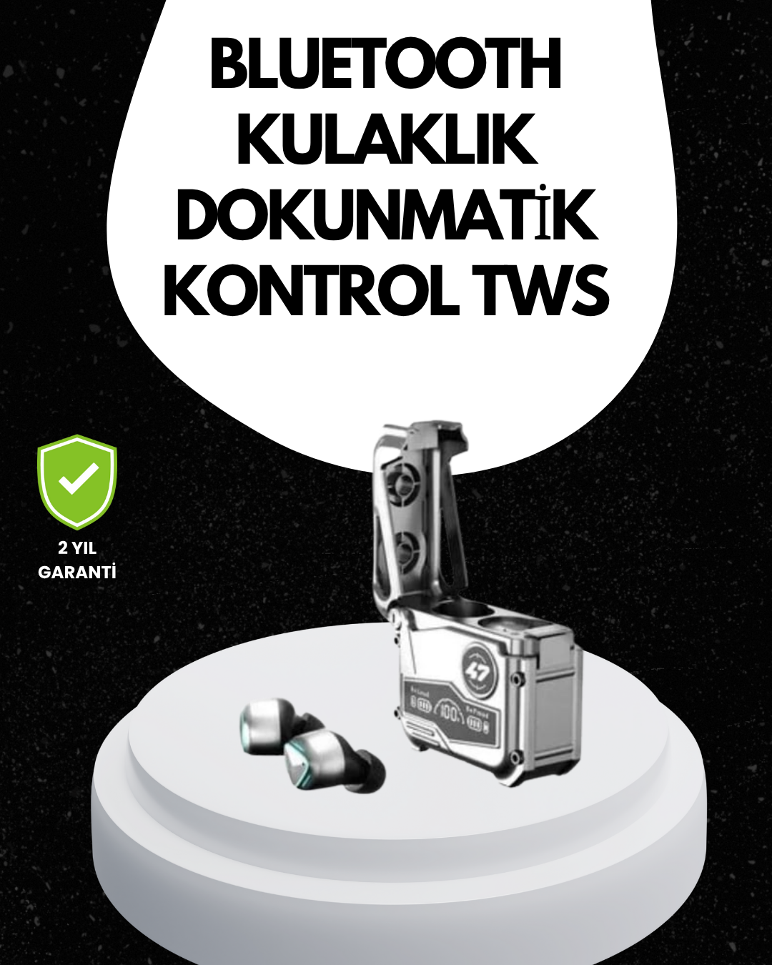 2-87 Suya Dayanıklı Kulak İçi Kablosuz Kulaklık – Ergonomik Tasarım ve Yüksek Pil Performansı - vipsepet - Görsel 1