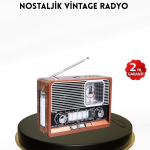Nostaljik Radyo – Şık Dekoratif Tasarım ve Güvenli 2 Yıl Garanti - Vipsepet