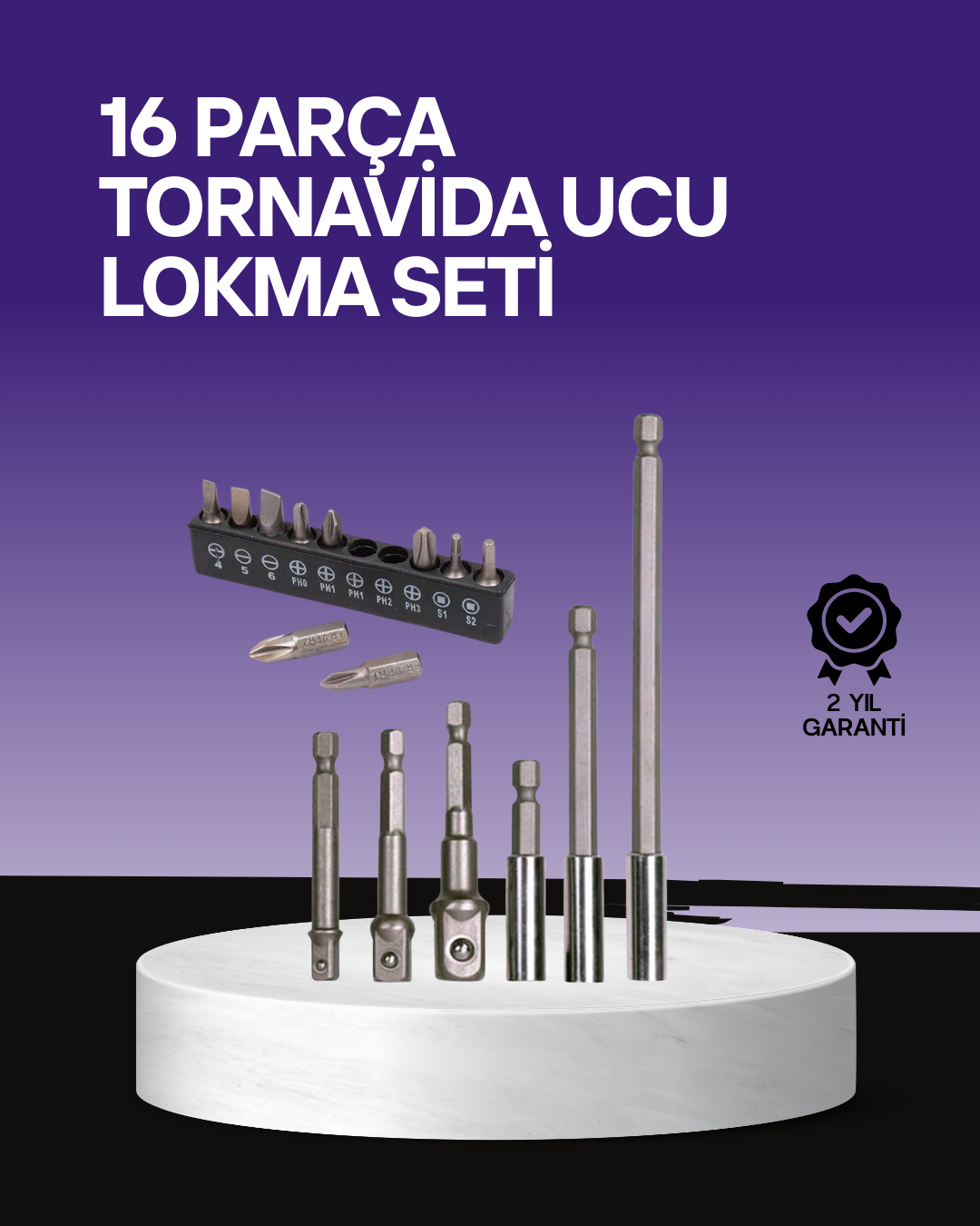 2-9 Çok Amaçlı 16lı Bits Uç Seti Dayanıklı Tornavida Adaptör - Vipsepet - Görsel 1