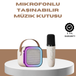 Bluetooth Karaoke Mikrofon ve Hoparlör Seti Taşınabilir - Vipsepet