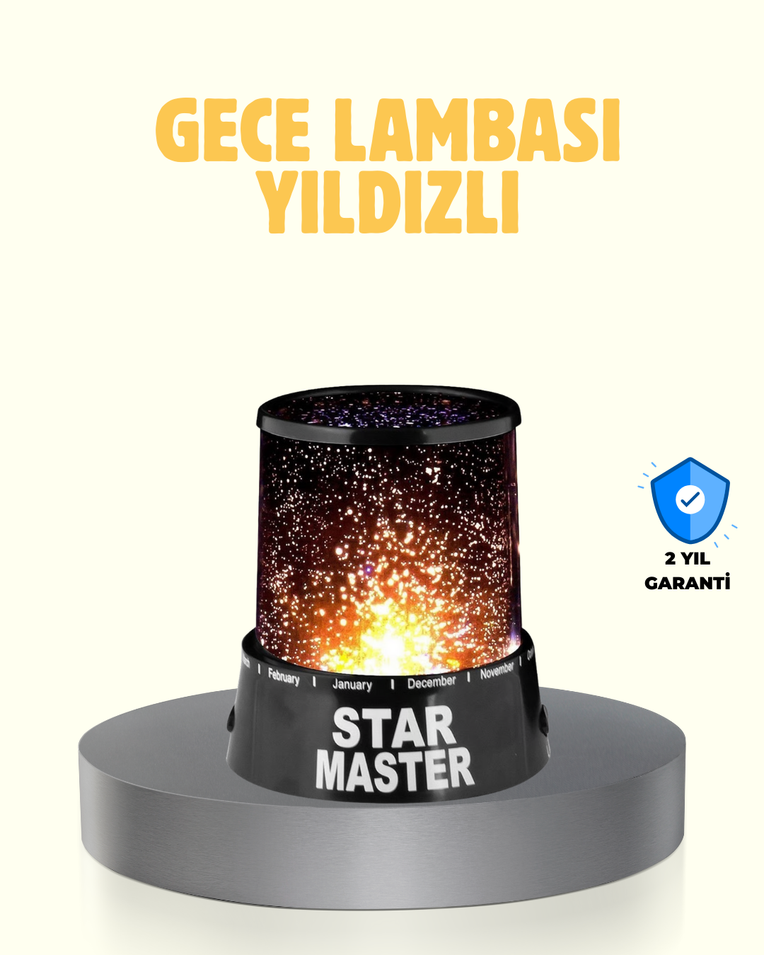 2-92 LED Renk Değiştiren Yıldız Projektör Galaxy Efektli Gece Lambası - Vipsepet - Görsel 1