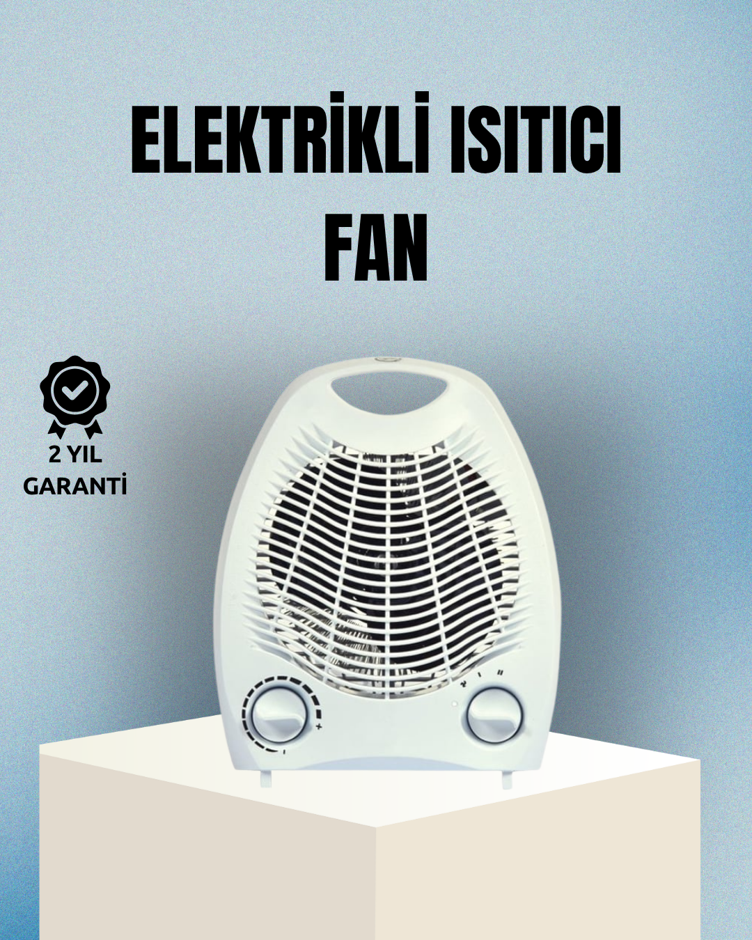 2-93 Fanlı Elektrikli Isıtıcı – 3 Kademeli Isı Ayarı ve Güvenli Kullanım - Vipsepet - Görsel 1