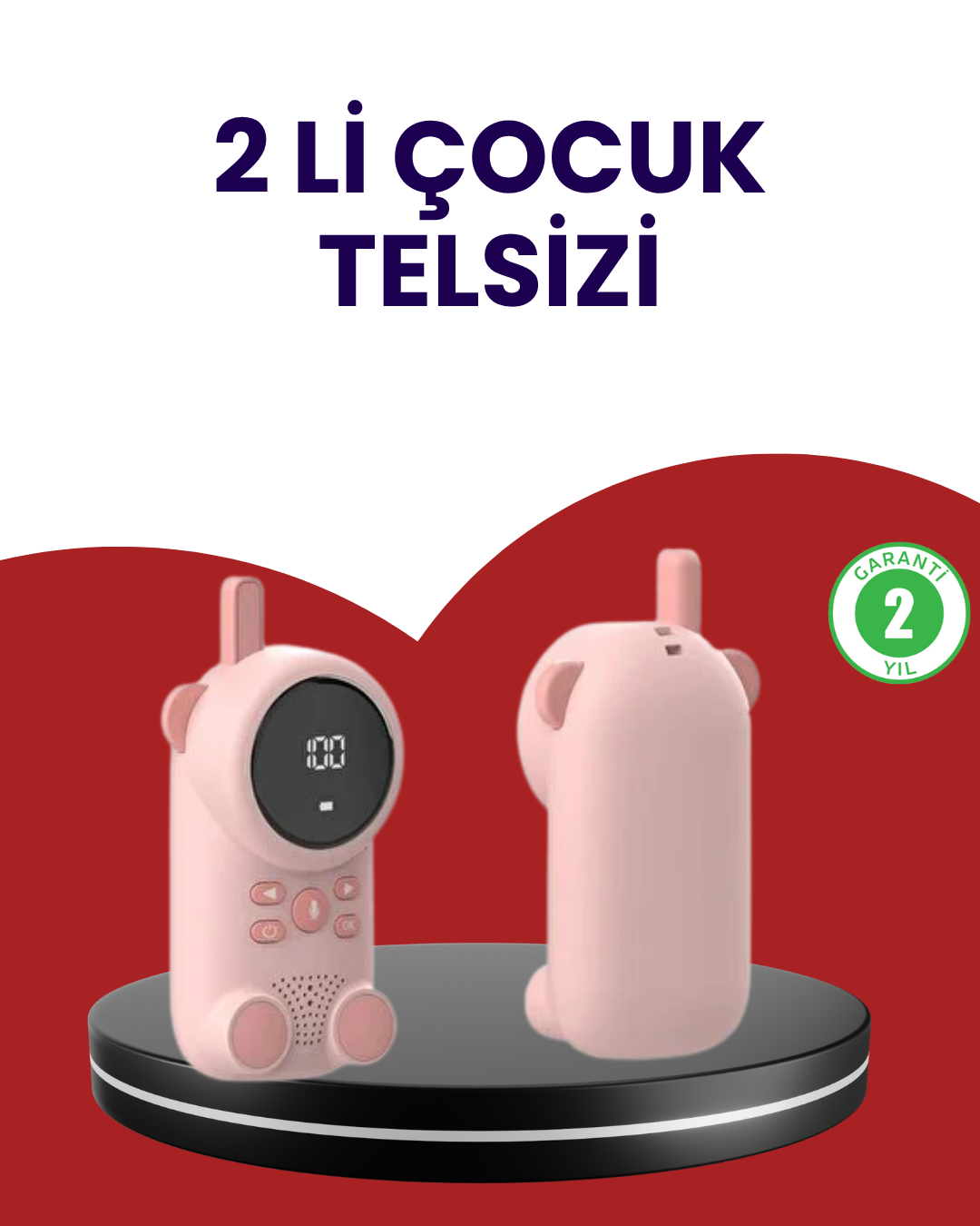 2-94 Uzun Menzilli Bebek Telsizi – VOX Modlu, Renkli LCD Ekranlı - Vipsepet - Görsel 1