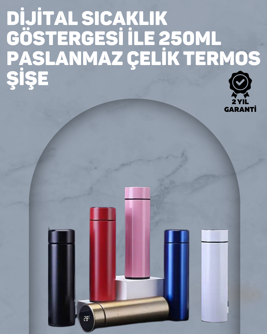 2-95 12 Saat Sıcak, 24 Saat Soğuk Tutabilen Paslanmaz Termos - Vipsepet - Görsel 1