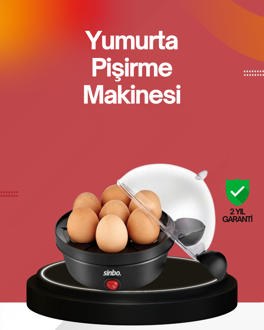 2-96 7 Yumurtalık Buharlı Yumurta Pişirme Cihazı Otomatik Kapanma Özellikli - Vipsepet - Görsel 1