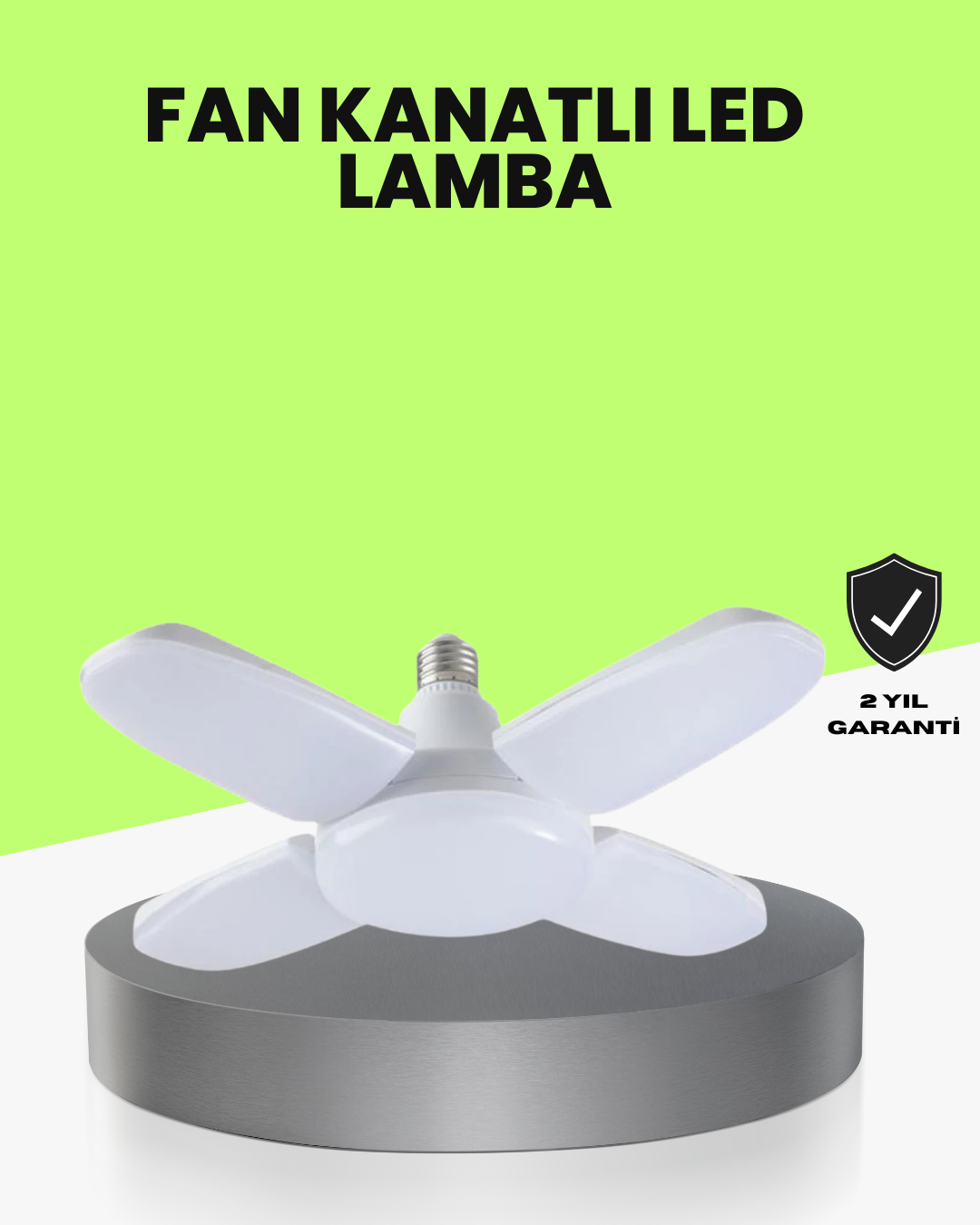 2-97 Katlanabilir 4 Kollu LED Ampül 60 Watt 6000 Lumen Beyaz Işık - Vipsepet - Görsel 1