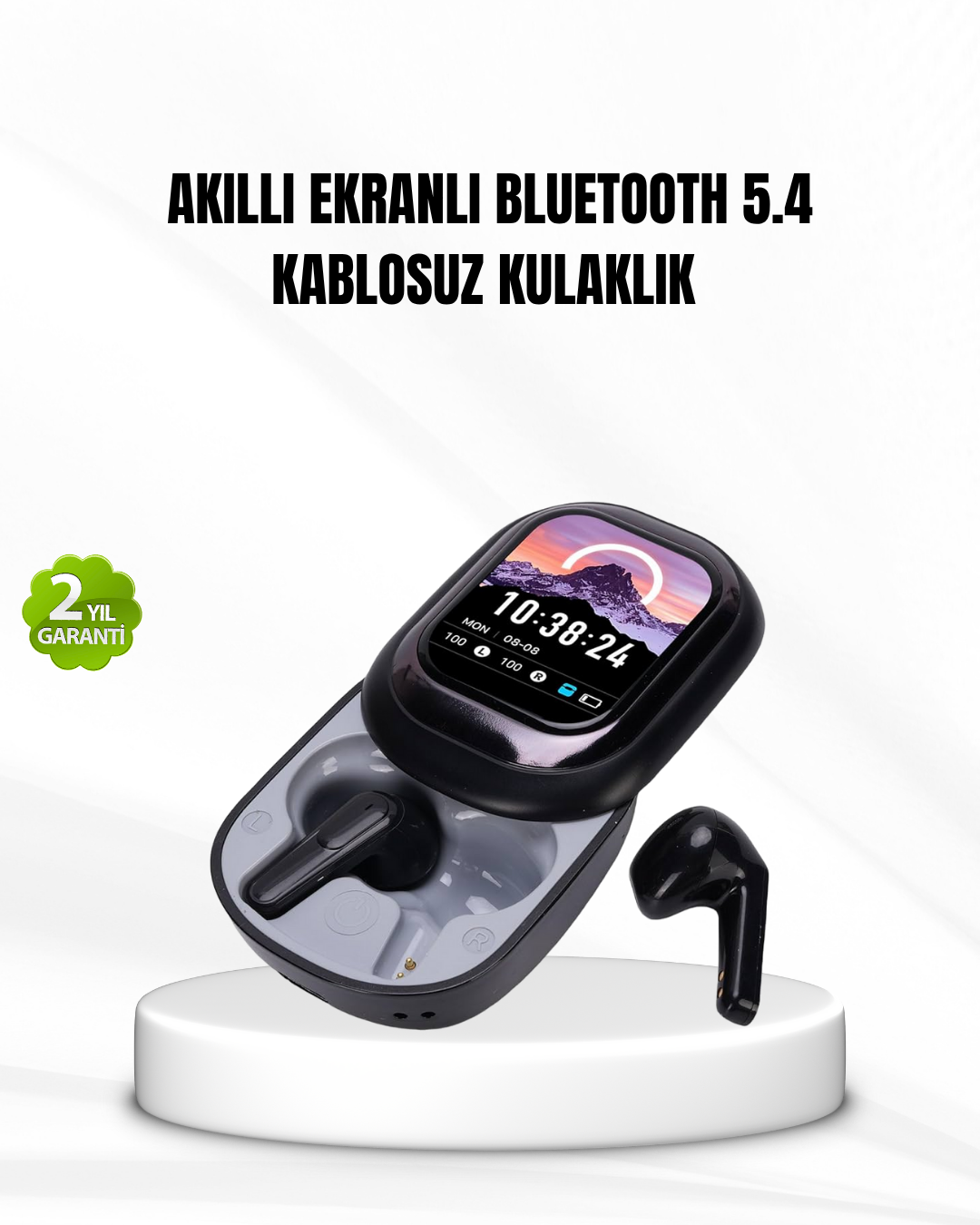 2-99 Bluetooth 5.4 Kulaklık – Gürültü Engelleme ve Akıllı Ekranlı Şarj Kutusu - vipsepet - Görsel 1