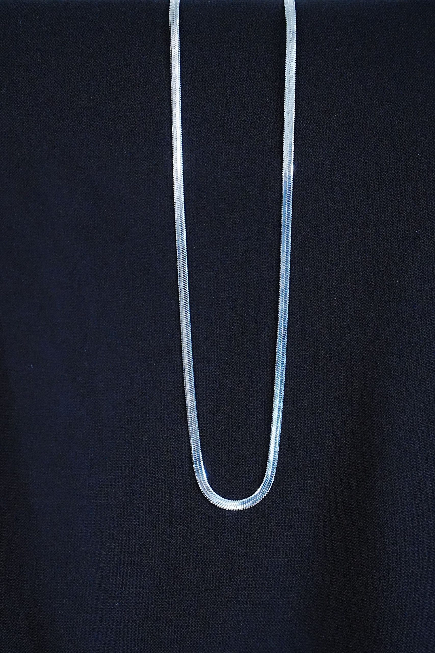 2 İtalyan Çelik Kolye 45cm 4mm Paslanmaz Gümüş - Görsel 1