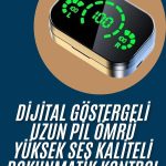 2025 Model Bluetooth Kulaklık Telefon Şarj Edebilen Çağrı Cevaplama Dijital Göstergeli - vipsepet