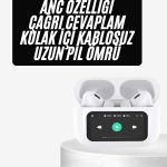 Dokunmatik Ekranlı ANC/ENC Yeni Nesil Pro Bluetooth Kulaklık Dokunmatik Ekran - vipsepet
