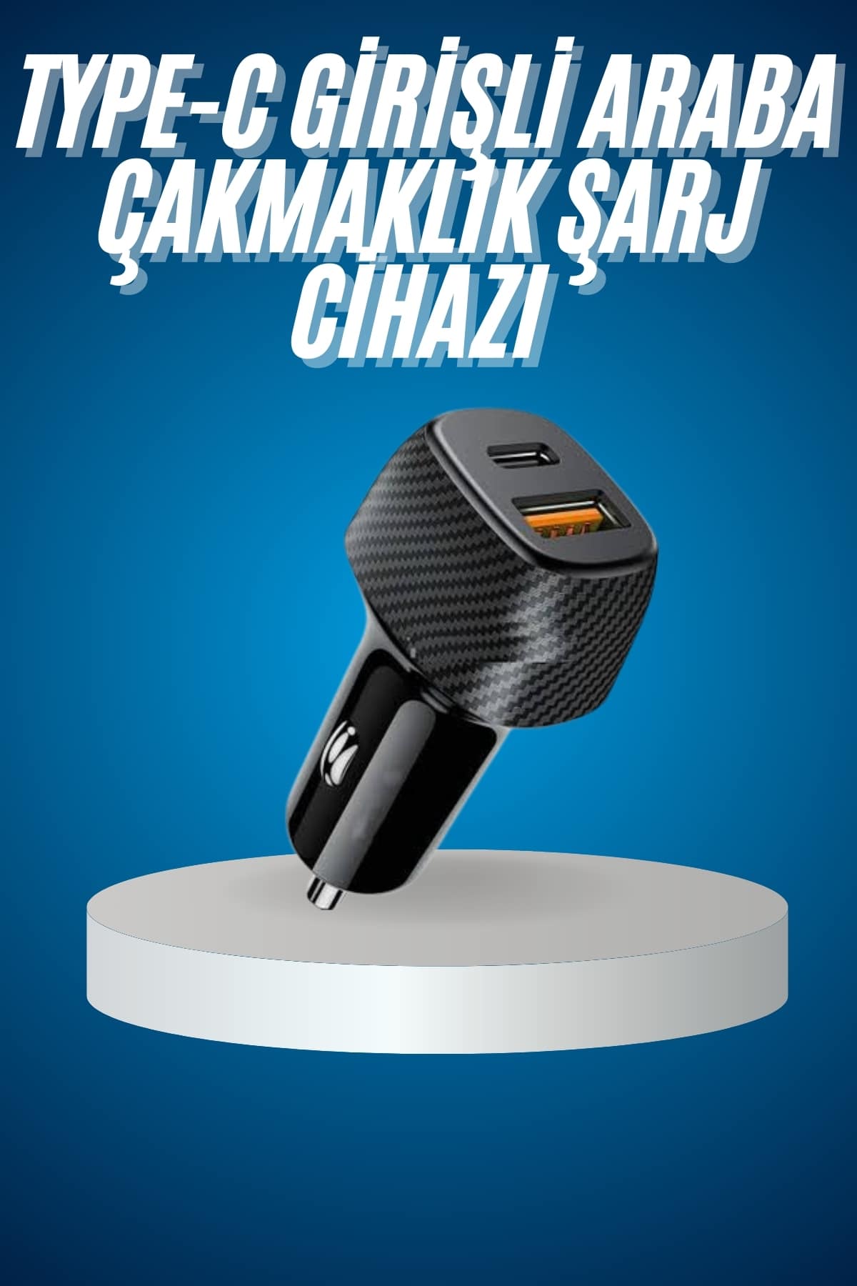 21-5 Araç İçi Hızlı Şarj Soketi 38W Oto Çakmaklık Type-C Araba Çakmaklık - Vipsepet - Görsel 1