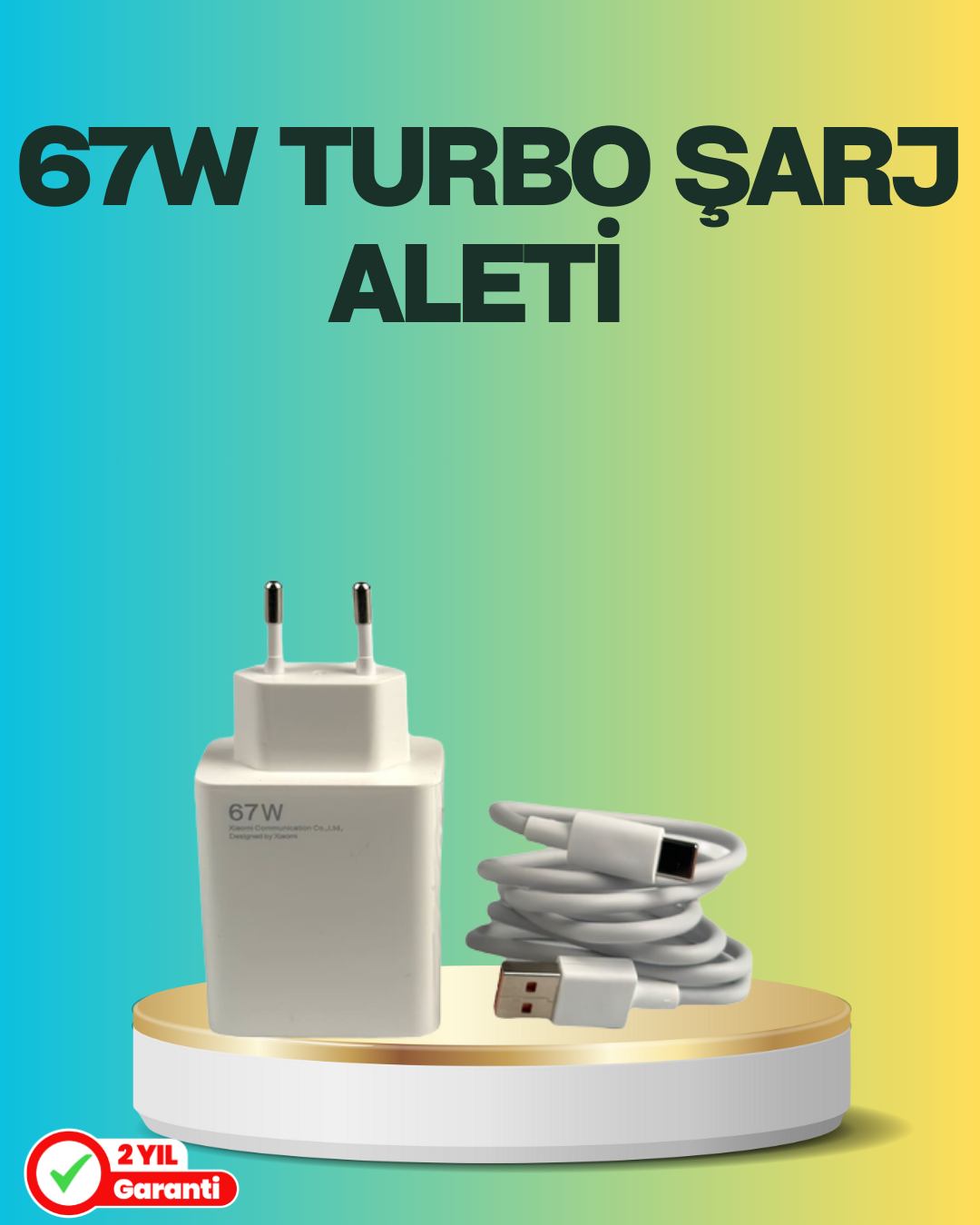 21 67 Watt Type C Turbo Şarj Seti - Vipsepet - Görsel 1