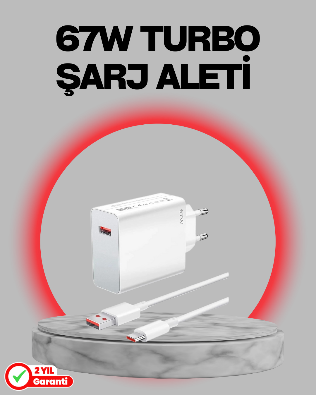 23 67 Watt Turbo Destekli Şarj Cihazı Honor 50 70 90 Uyumlu - Vipsepet - Görsel 1