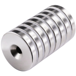 2 Adet 25x10/5x5,5 mm Neodyum Mıknatıs Havşa Delikli Magnet Vida Atılabilir N35 Nikel Paslanmaz ( Vipsepet )