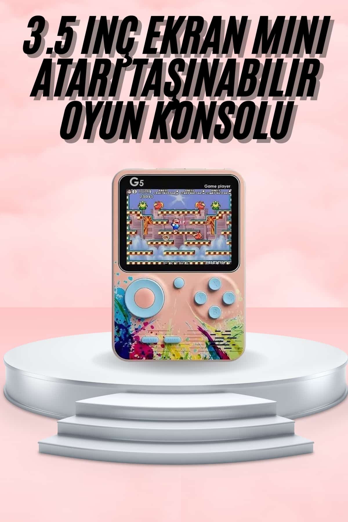 26-11 3.5 İnç Klasik Retro LCD Ekran 500 Oyunlu Oyun Konsolu Taşınabilir - Vipsepet - Görsel 1