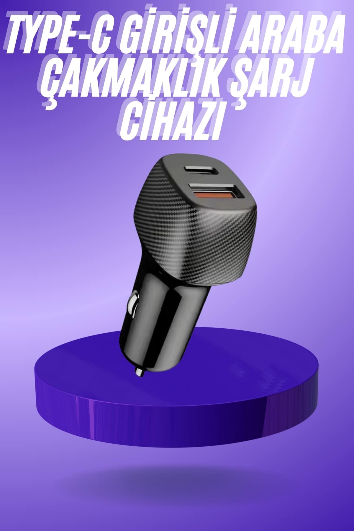 26-5 38W USB Type-C Girişli Oto Çakmaklık Araç İçi Hızlı Şarj Çakmaklık Şarj Aleti - vipsepet - Görsel 1