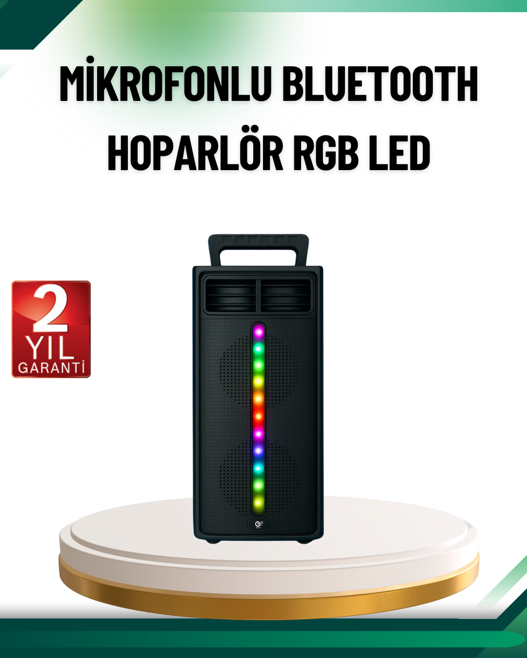 3-10 Şarjlı Işıklı Bluetooth Hoparlör | USB, AUX, TF Kart ve Radyo Destekli - Vipsepet - Görsel 1