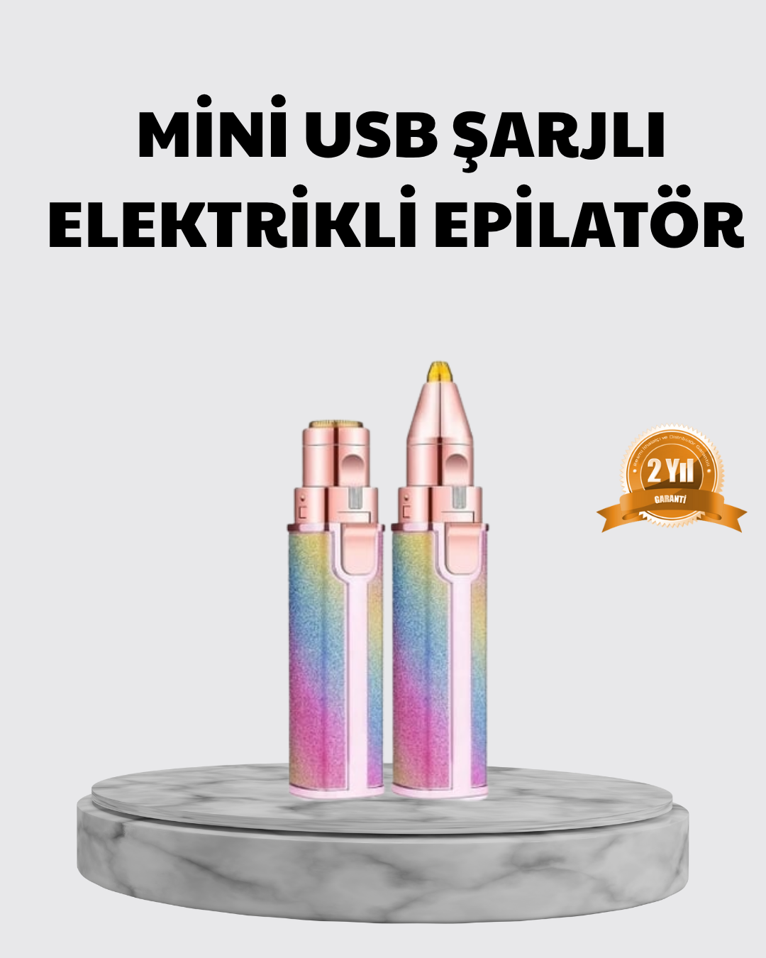 3-100 Mini Yüz ve Kaş Epilatörü – 8000 RPM Güçlü Motor ve Paslanmaz Çelik Başlık - Vipsepet - Görsel 1