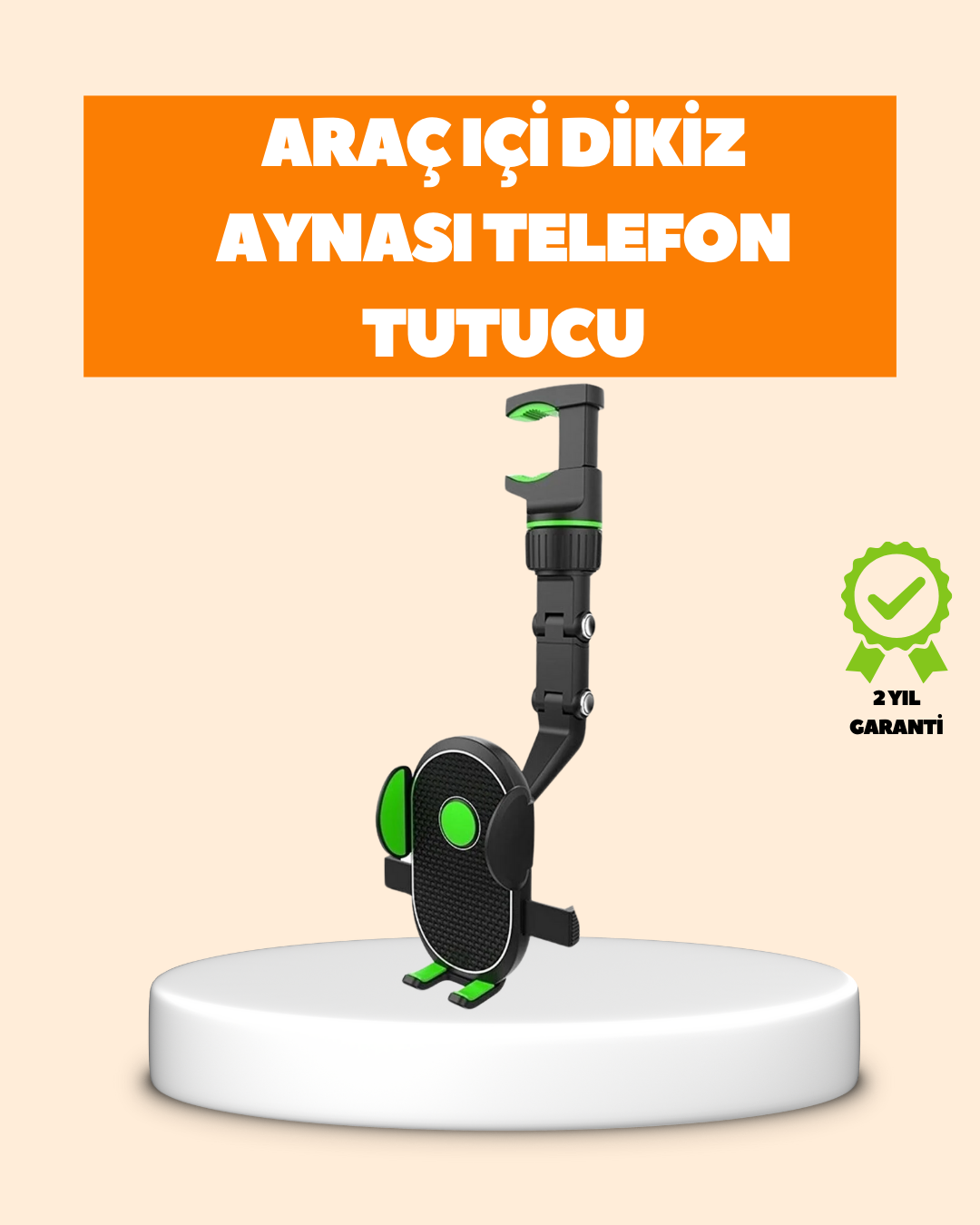3-101 Araç İçi Dikiz Aynası Telefon Tutucu Katlanabilir ve Çok Fonksiyonlu - Vipsepet - Görsel 1