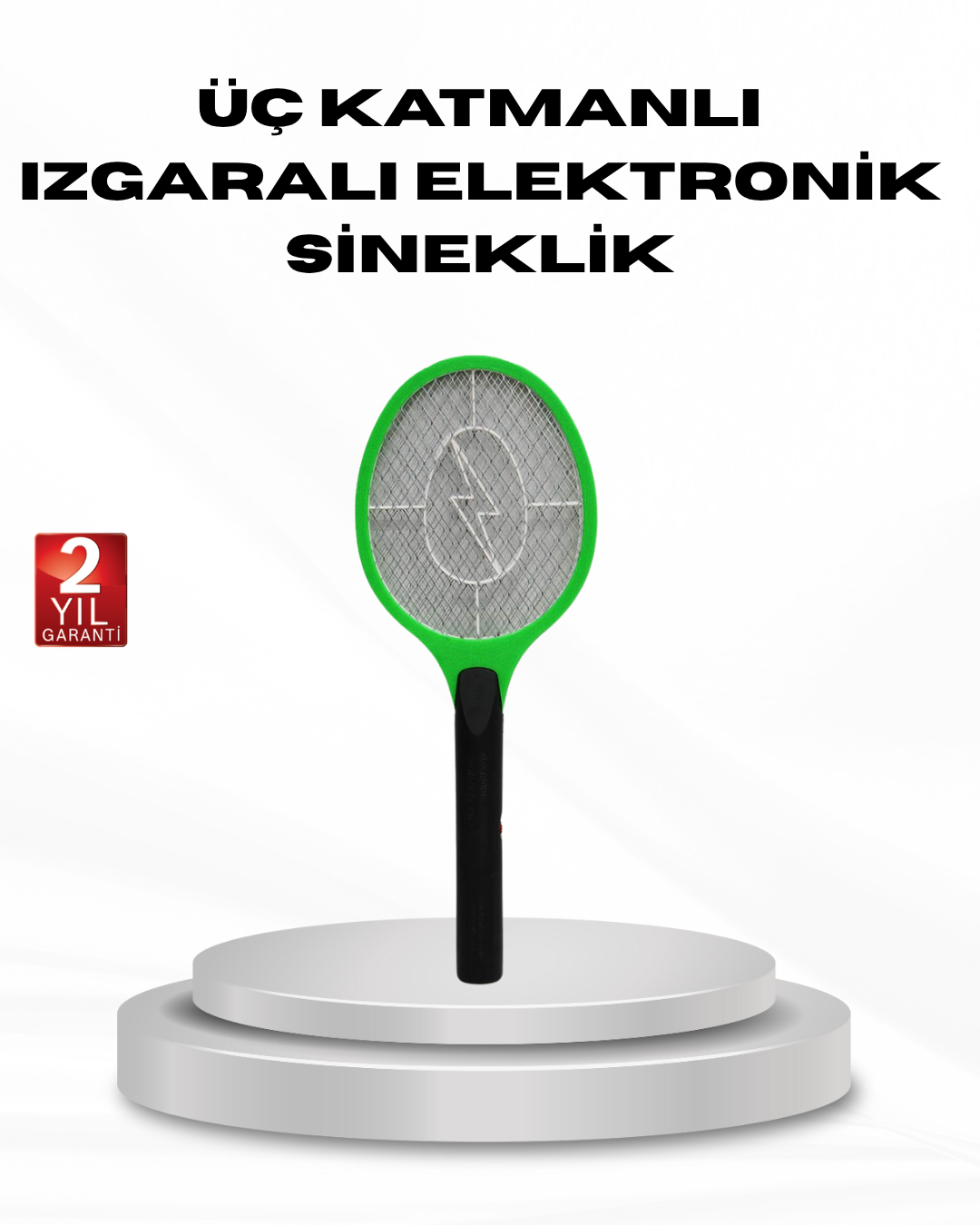 3-102 Yüksek Gerilimli Elektronik Sinek Raket – Sessiz, Kimyasız ve Güvenli Kullanım - Vipsepet - Görsel 1