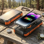 20000 mAh Powerbank Güneş Enerjili Kablosuz Şarj Hızlı Şarj Taşınabilir Batarya (Kopya) - vipsepet