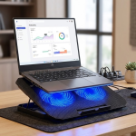 Notebook Soğutucu Fanlı Stand USB Portlu 8 Kademe Laptop Sehpası - Vipsepet