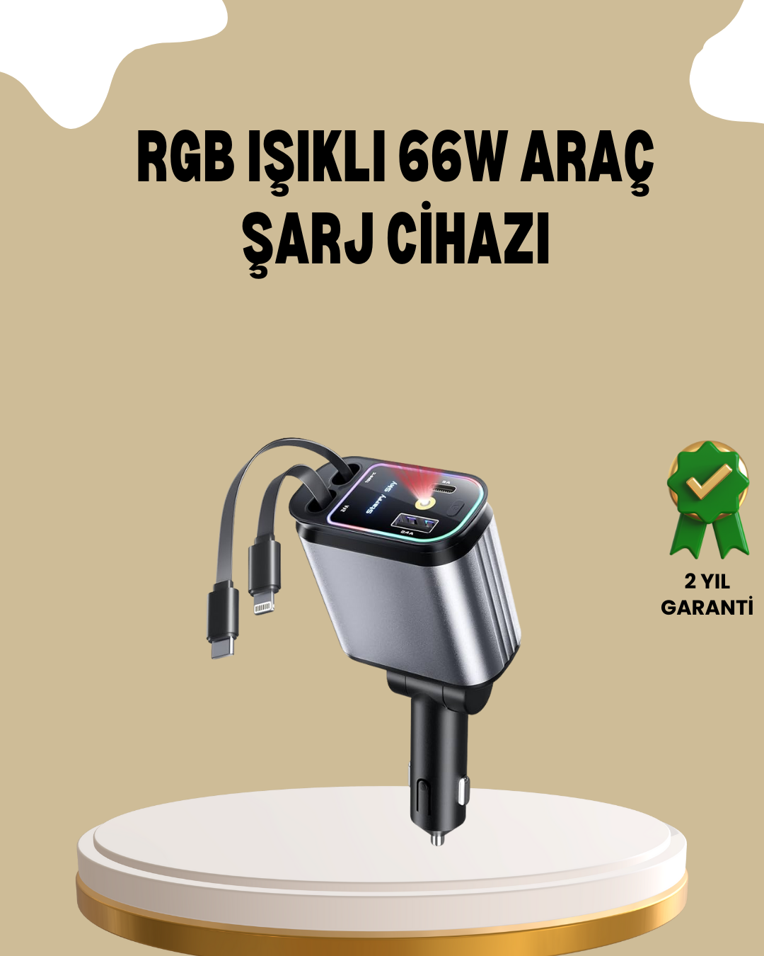 3-107 Renault, Peugeot, Citroen, Fiat Araçlar için Hızlı Şarjlı Araç Çakmaklık Adaptörü - Vipsepet - Görsel 1