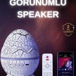 Dinozor Speaker Renk Değiştirme Projeksiyon Modu Bluetooth Hoparlör Gece Lambası - Vipsepet