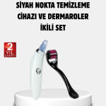 Evde Profesyonel Cilt Bakımı Dermaroller + Siyah Nokta Temizleyici Setı - Vipsepet